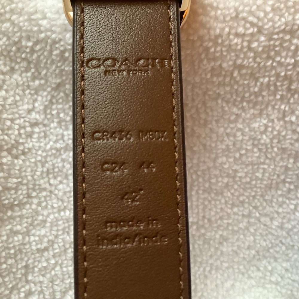 COACH Signature Buckle Cut To Size Morgan Belt, 25 Mm In Tan/Brown OS - Picture 9 of 11